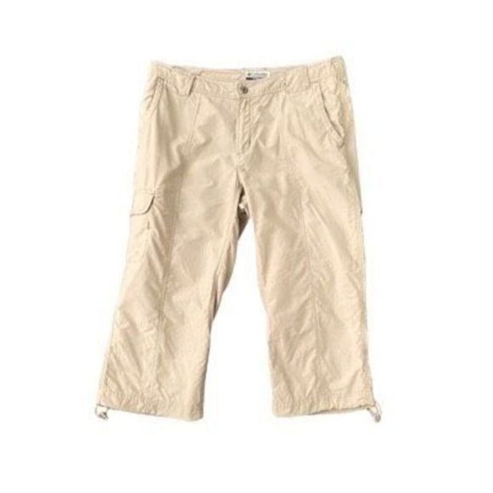 Columbia 8 Cropped Khaki Outdoor Capri Pants Athletic Hiking Camping
